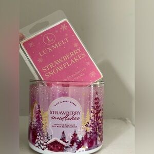 LUX MELT: bath and body works wax melts :strawberry snowflakes